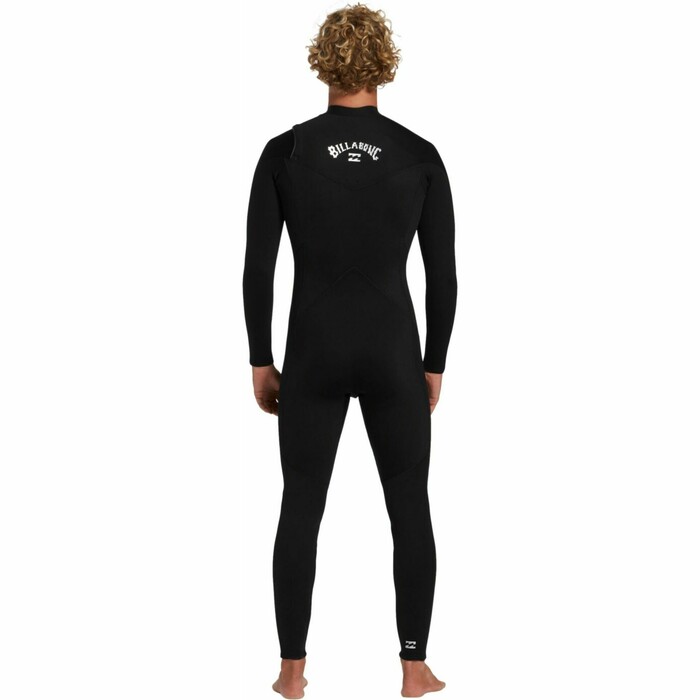 2024 Billabong Mens Foil 4/3mm Chest Zip Wetsuit ABYW100244 - Black